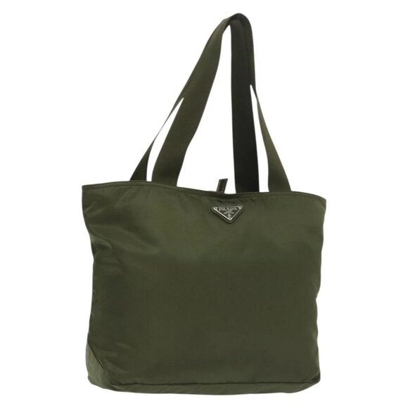 PRADA Tote Bag Nylon Khaki Auth bs28395 - Picture 1 of 16